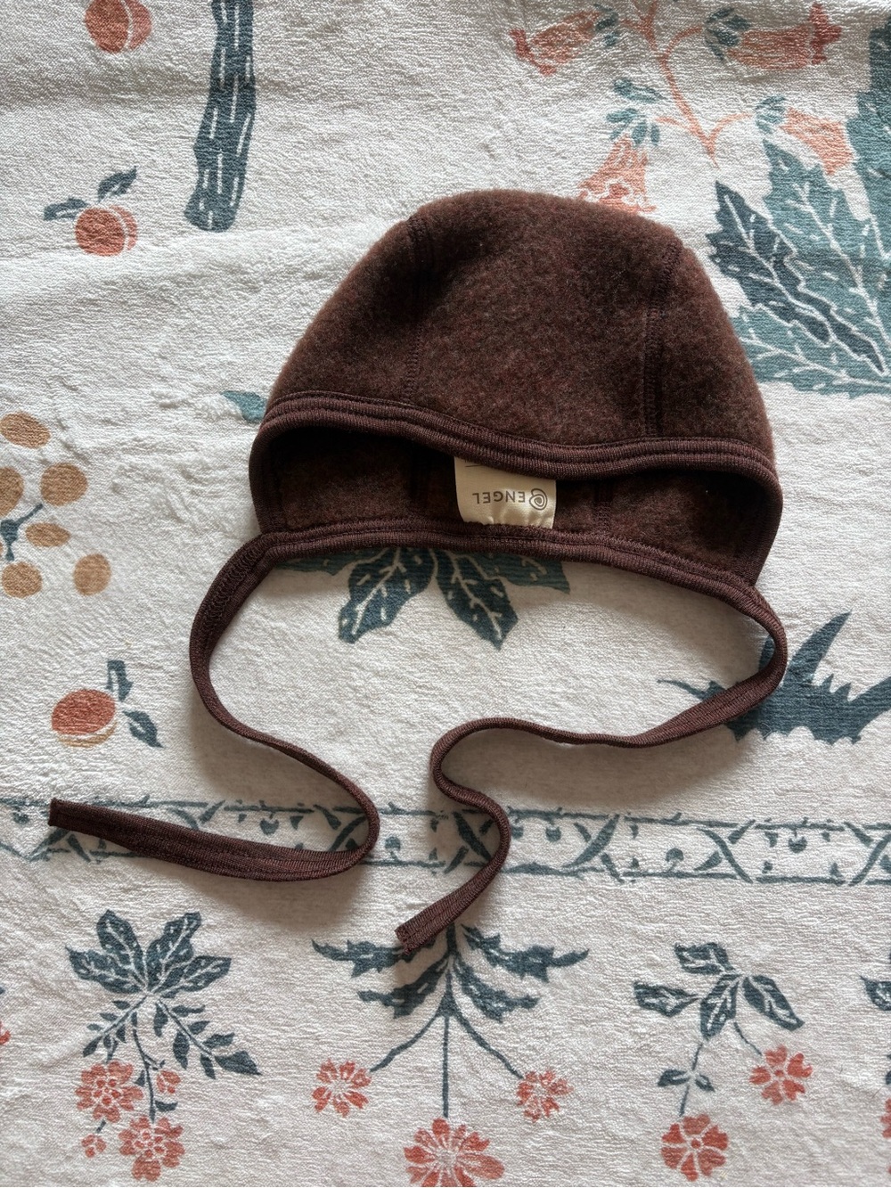 Engel Organic Wool Baby Bonnet - Brown, 3-6 months